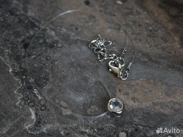 Циркон на леске, невидимый чокер