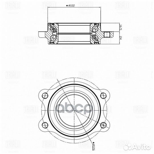 Ступица с подшипником audi A4 07-пер. MR 1832