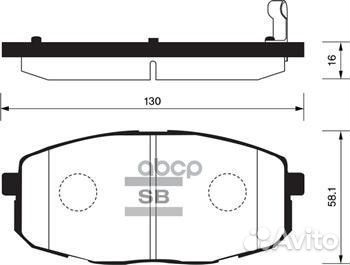 SP1162SNS 1038 02 колодки дисковые п Kia Carens