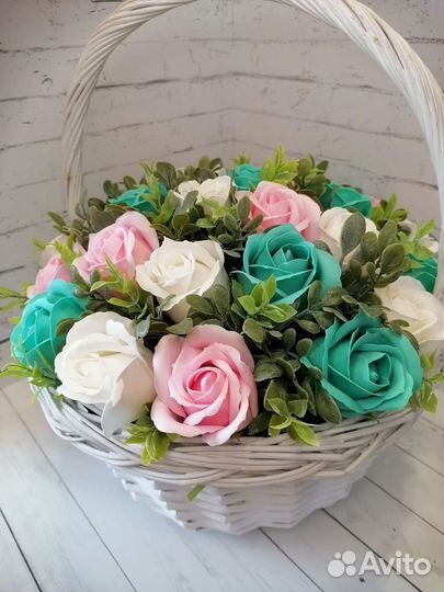 Букет из мыльных роз