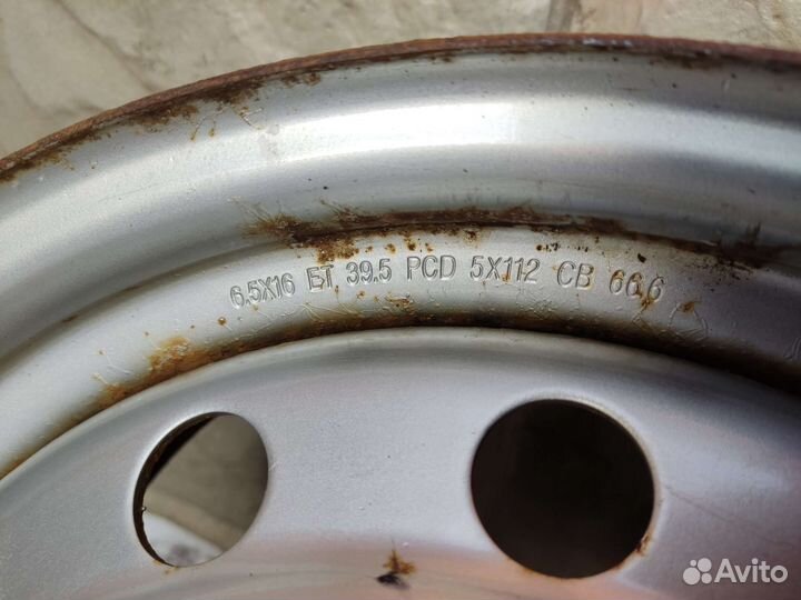 Диски 5 112 r16 бу штампы, 4 шт