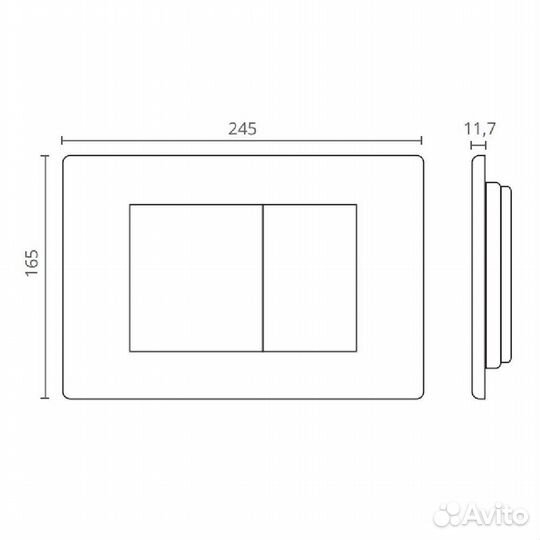 Кнока для инсталляции Ctesi Steel BK0202140 нержавеющая сталь