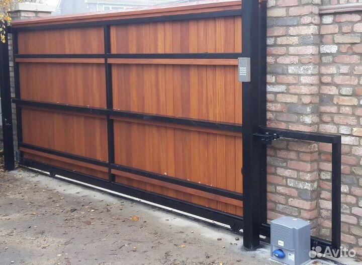 Ворота откатные металлические прочные