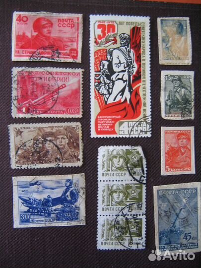 Почтовые марки СССР 10 тематических лотов