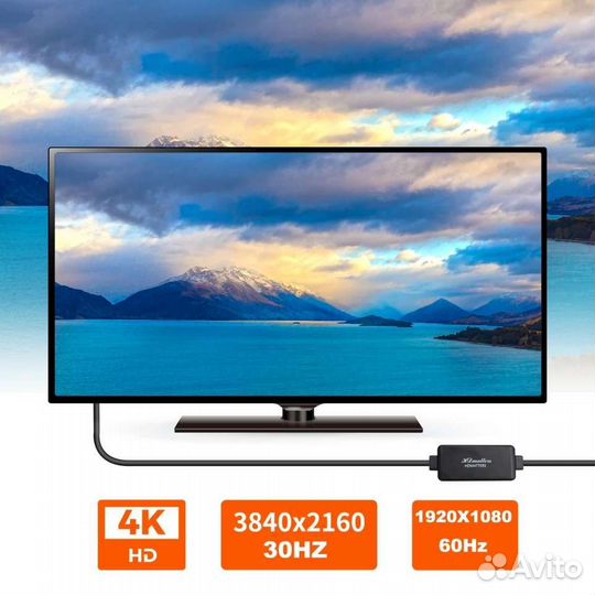 Переходник 4K hdmi-displayport, активный, 1.8м