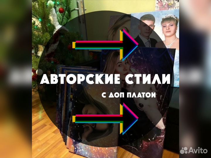 Портрет по фото/ Арт портрет/ Печать на холсте