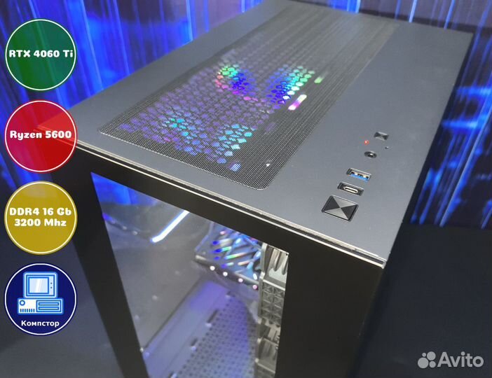 Сборка игрового пк AMD5600-RTX4060Ti-16DDR4-WGI142596087-A520