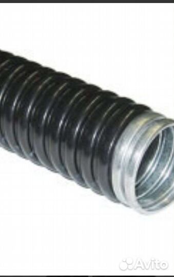 Металлорукав черный в пвх 20мм с протяжкой