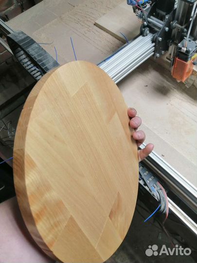 Поднос деревянный круглый