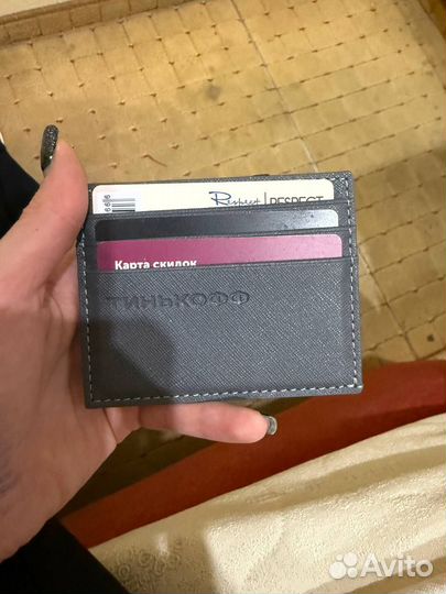 Картхолдер тинькофф черный серый