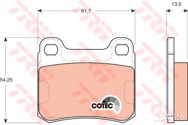 Колодки тормозные MB W201 -93 задн. TRW GDB294