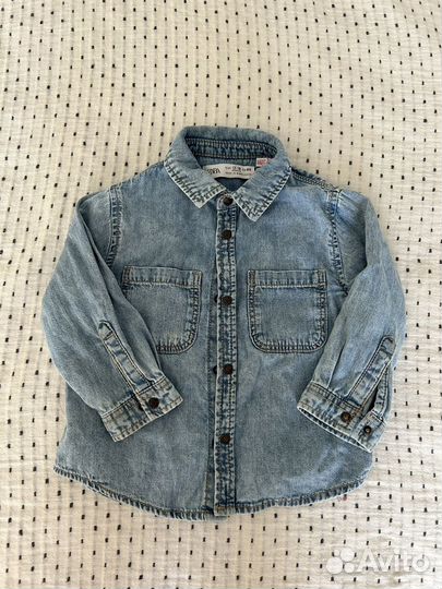 Рубашка джинсовка zara