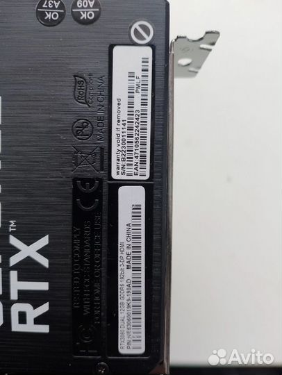 Видеокарта nvidia geforce rtx 3060 12 gb