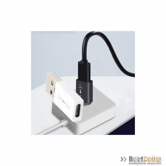 Переходник USB Type-C - USB 3.0 KS-is (KS-379) бел