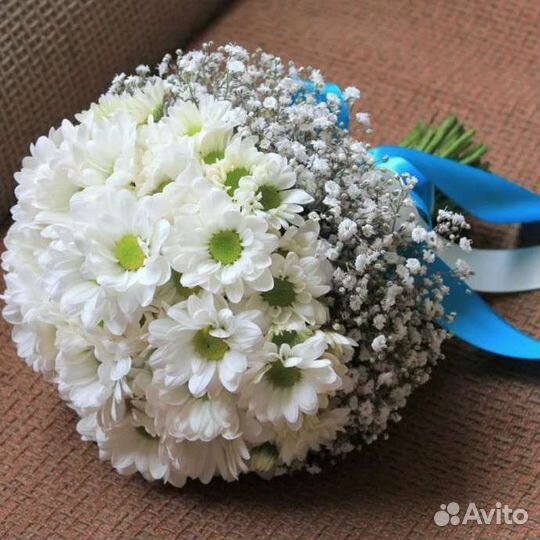 Свадебный букет из гипсофилы