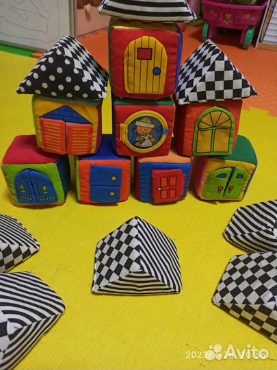 Детские игрушки пакетом мягкие кубики