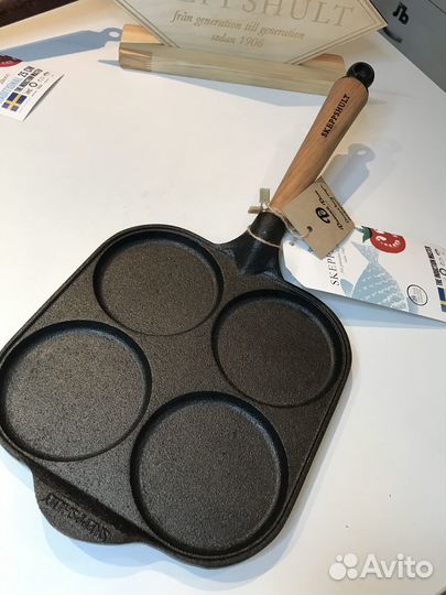 Чугунная сковорода для блинов и яичницы Швеция