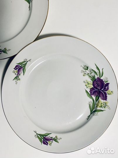 Фарфоровое блюдо Дулево 35,5 см 1988 года