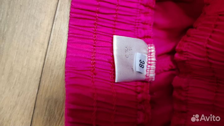 Брюки летние, легкие, яркие, р. 38, на рост 140