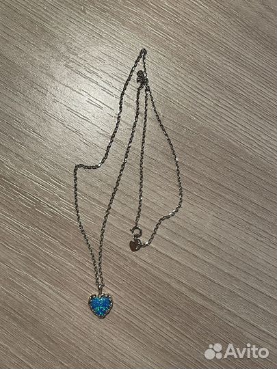 Колье сердце серебро 925