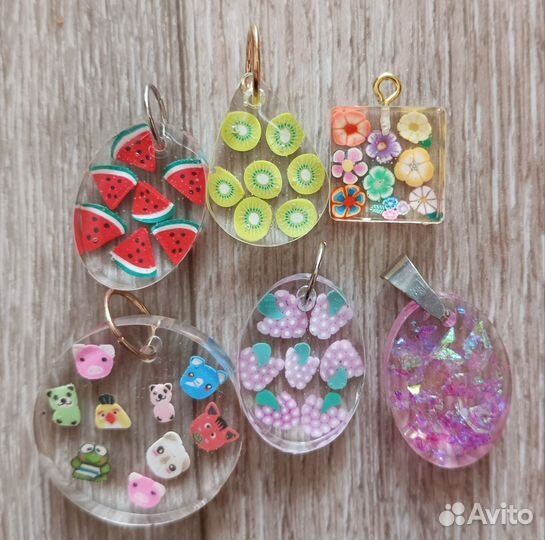 Серьги кисти, кулоны