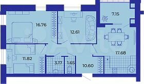 3-к. квартира, 81,4 м², 5/9 эт.