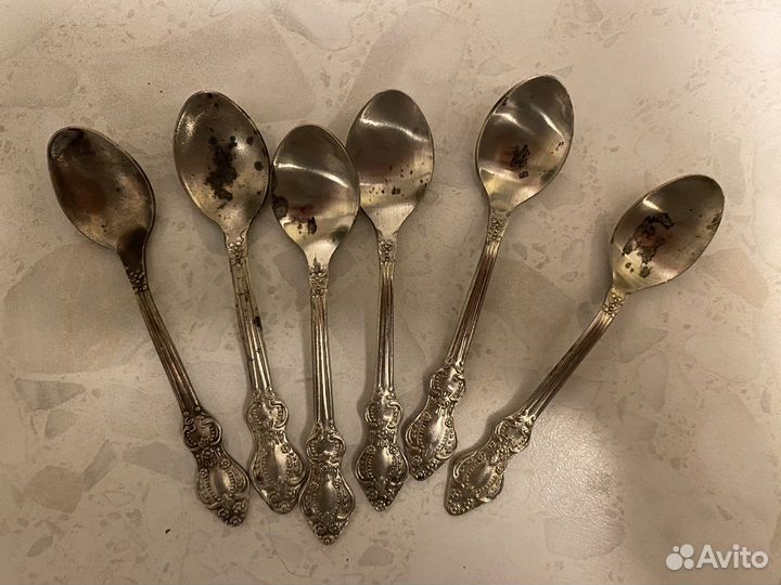 Мельхиоровые десертные ложки СССР реж
