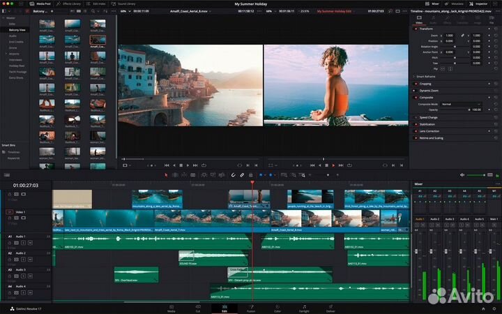 DaVinci Resolve Studio лицензия бессрочно Win Mac