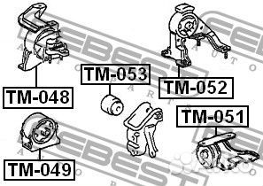 Подушка двигателя задняя 3sfe