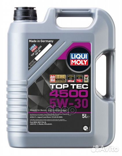 Масло моторное Top Tec 4500 5W-30 (5L) liqui moly