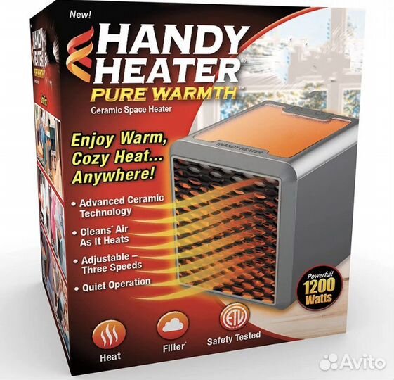 Мини-обогреватель тепловентилятор 1200W