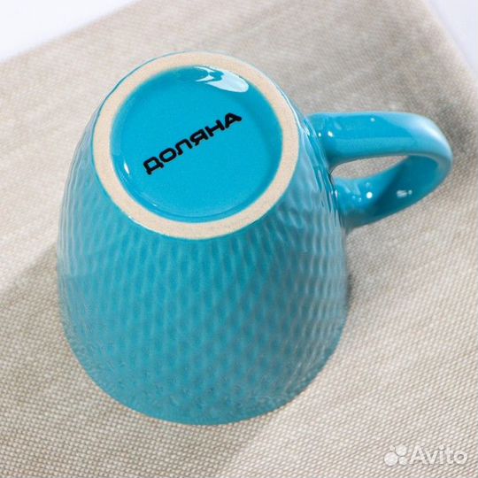 Кружка керамическая Доляна «Лилу», 190 мл, цвет го