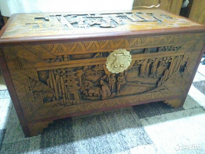 Сундук, Китай, натуральное дерево, резьба