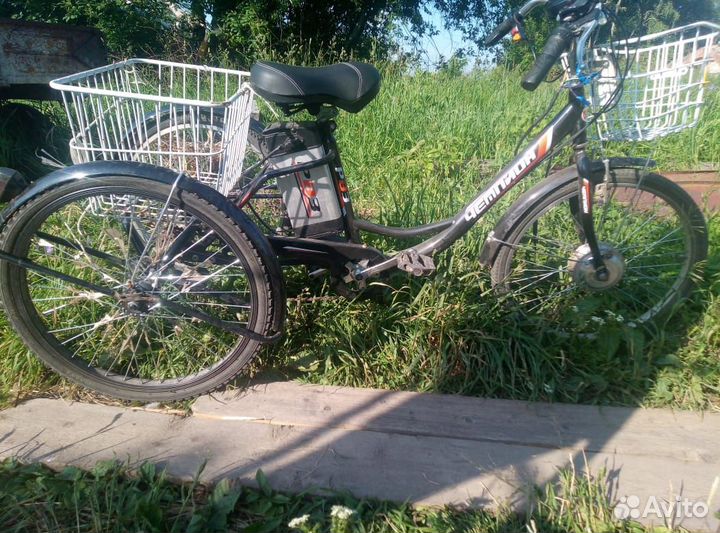 Электровелосипед трехколесный рвз Чемпион 24