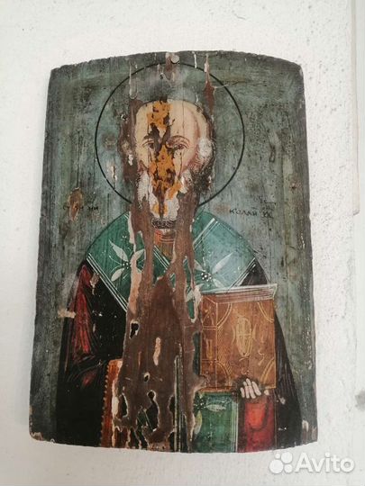 Икона Николай чудотворец 24х18, 19в