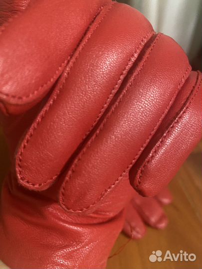 Перчатки женские кожаные новые