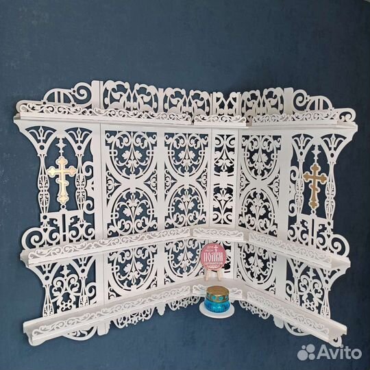 Полка для икон Иконостас Модель 84 Красный угол 1