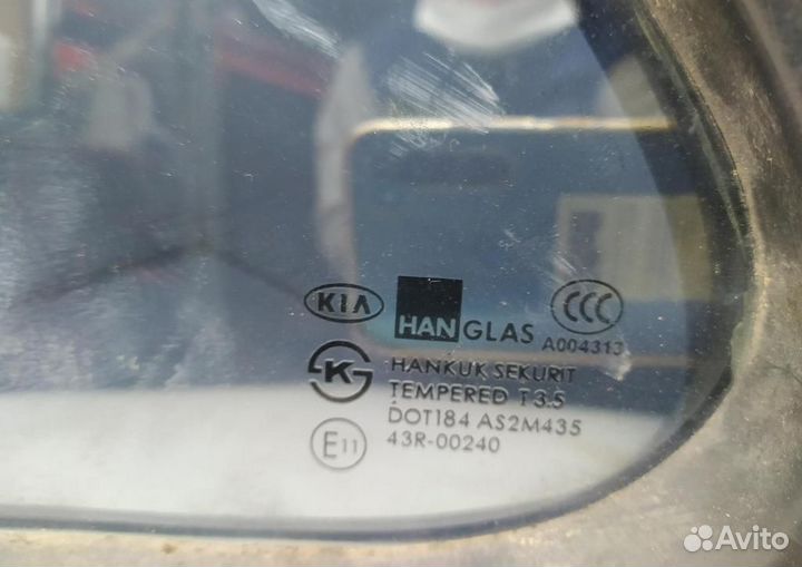 Стекло двери задней левой (форточка) Kia Sorento