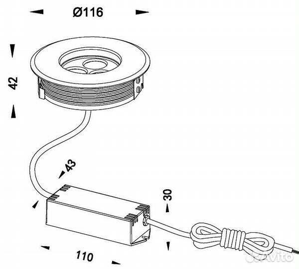 Встраиваемый в дорогу светильник Deko-Light Flat I
