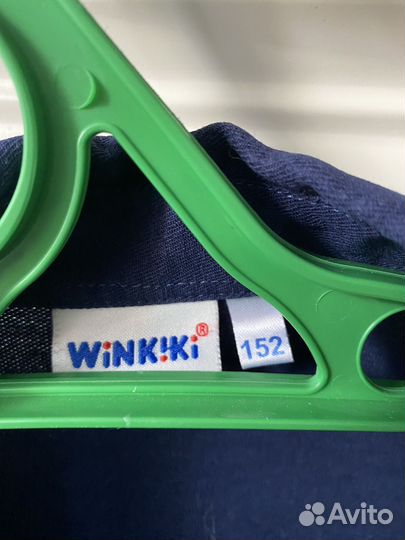 Синяя рубашка для мальчика 152