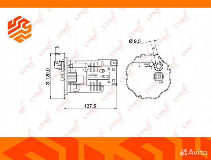 Фильтр топливный lynxauto LF967M