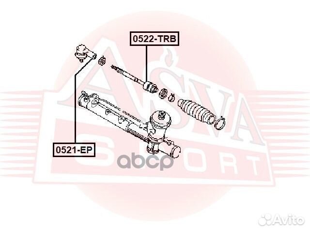 Наконечник рулевой тяги прав/лев 0521EP asva