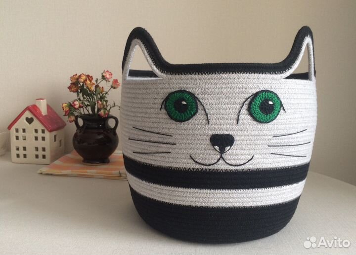 Корзинки детские из хлопкового шнура