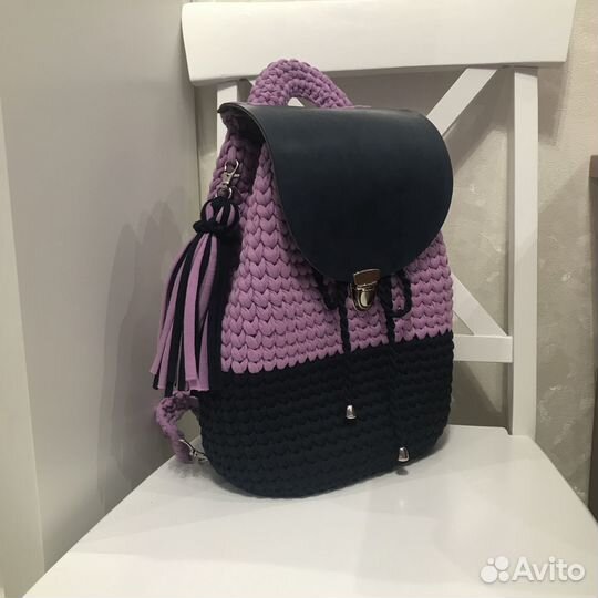 Рюкзак из трикотажной пряжи