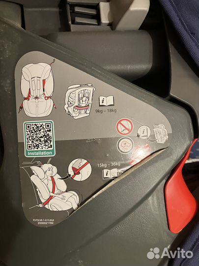 Aвтокресло 9-36 кг britax romer evolva 1-2-3 plus