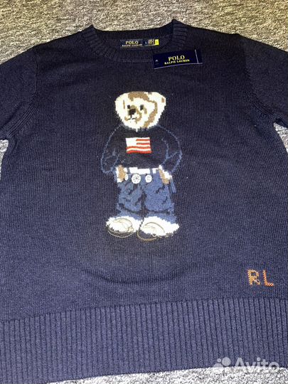 Polo ralph lauren свитер с мишкой