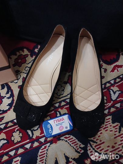 Туфли женские 37 размер, текстиль подошва резина