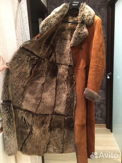 Дубленка женская, длинная 46 размер. В очень хорош