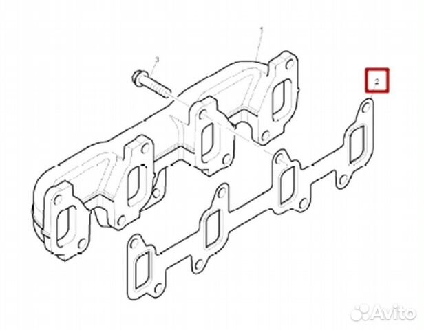 Прокладка выпускного коллектора Perkins