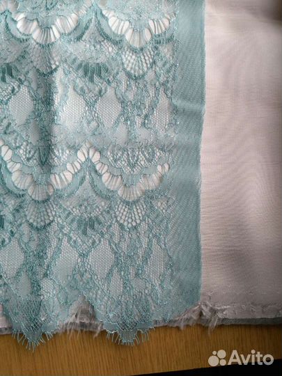 Ткань на стильное платье гипюр + натур шелк